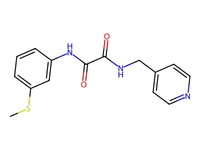 N'-(3-methylsulfanylphenyl)-N-(pyridin-4-ylmethyl)oxamide structure