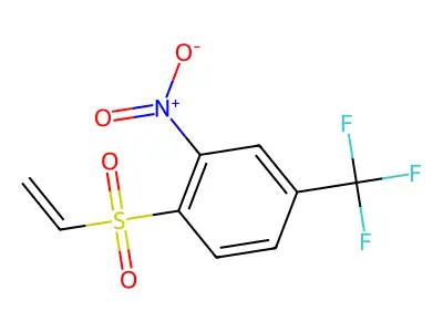 1-(Ethenesulfonyl)-2-nitro-4-(trifluoromethyl)benzene structure