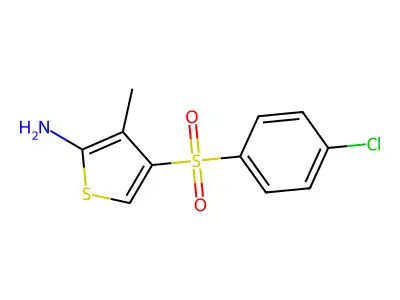 4-((4-Chlorophenyl)sulfonyl)-3-methylthiophen-2-amine structure