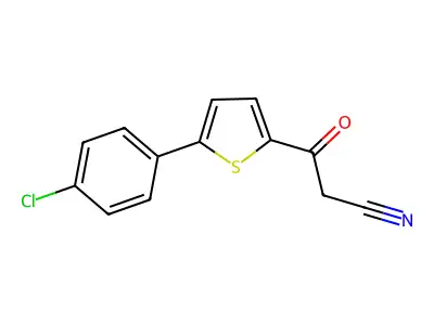 3-(5-(4-Chlorophenyl)thiophen-2-yl)-3-oxopropanenitrile structure