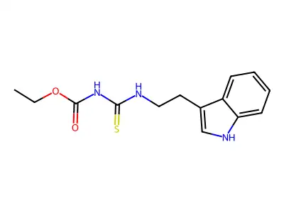 ethyl N-[2-(1H-indol-3-yl)ethylcarbamothioyl]carbamate structure