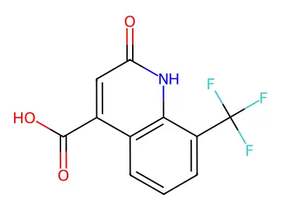 2-oxo-8-(trifluoromethyl)-1H-quinoline-4-carboxylic acid structure