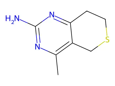 4-methyl-7,8-dihydro-5H-thiopyrano[4,3-d]pyrimidin-2-amine structure