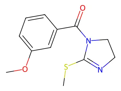 (3-Methoxyphenyl)-(2-methylsulfanyl-4,5-dihydroimidazol-1-yl)methanone structure