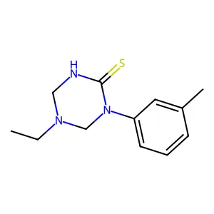 5-Ethyl-1-(3-methylphenyl)-1,3,5-triazinane-2-thione structure