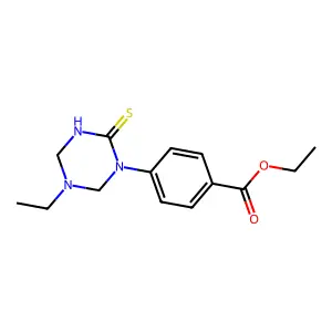 Ethyl 4-(5-ethyl-2-thioxo-1,3,5-triazinan-1-yl)benzoate structure