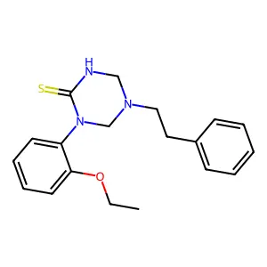 1-(2-Ethoxyphenyl)-5-phenethyl-1,3,5-triazinane-2-thione structure