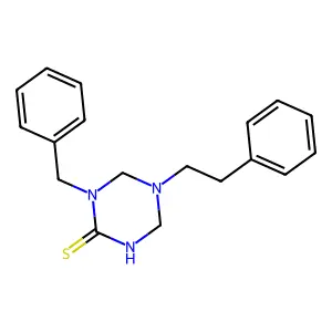 1-Benzyl-5-phenethyl-1,3,5-triazinane-2-thione structure