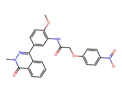 N-[2-methoxy-5-(3-methyl-4-oxophthalazin-1-yl)phenyl]-2-(4-nitrophenoxy)acetamide structure
