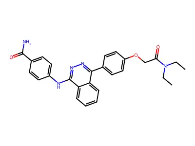 4-((4-(4-(2-(Diethylamino)-2-oxoethoxy)phenyl)phthalazin-1-yl)amino)benzamide structure