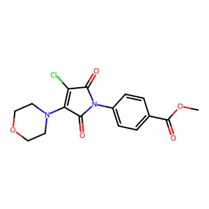 Methyl 4-(3-chloro-4-morpholino-2,5-dioxo-2,5-dihydro-1H-pyrrol-1-yl)benzoate structure