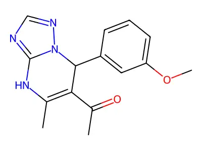 1-[7-(3-methoxyphenyl)-5-methyl-4,7-dihydro[1,2,4]triazolo[1,5-a]pyrimidin-6-yl]ethanone structure