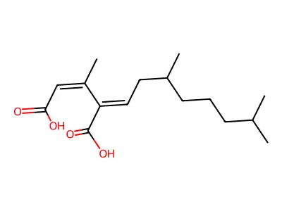 4-(3,7-Dimethyloctylidene)-3-methylpent-2-enedioic acid structure