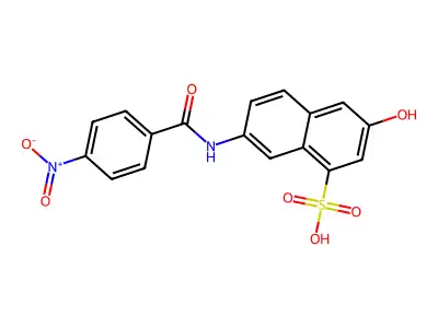 1-Naphthalenesulfonic acid, 3-hydroxy-7-((4-nitrobenzoyl)amino)- structure