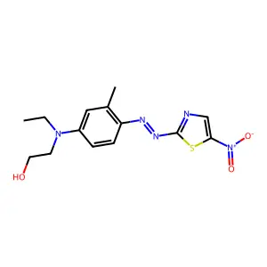 Ethanol, 2-[ethyl[3-methyl-4-[(5-nitro-2-thiazolyl)azo]phenyl]amino]- structure