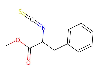 Methyl 3-phenyl-2-thiocyanatopropanoate structure
