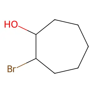 rac-(1R,2R)-2-bromocycloheptan-1-ol structure