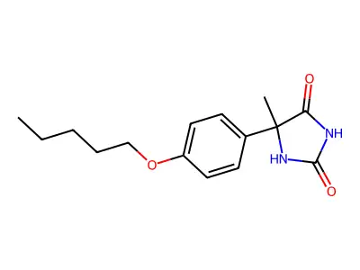 Hydantoin, 5-(p-pentoxyphenyl)-5-methyl- structure