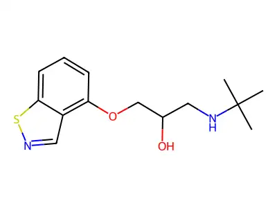 2-Propanol, 1-(1,2-benzisothiazol-4-yloxy)-3-tert-butylamino- structure