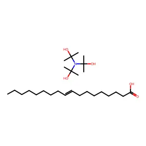 2-[Bis(2-hydroxypropan-2-yl)amino]propan-2-ol;octadec-9-enoic acid structure