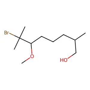 1-Octanol, 7-bromo-6-methoxy-2,7-dimethyl- structure