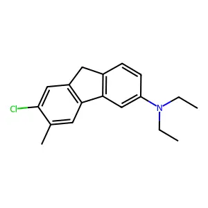 9H-Fluoren-3-amine, 7-chloro-N,N-diethyl-6-methyl- structure