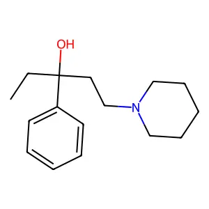 alpha-Ethyl-alpha-phenyl-1-piperidinepropanol structure
