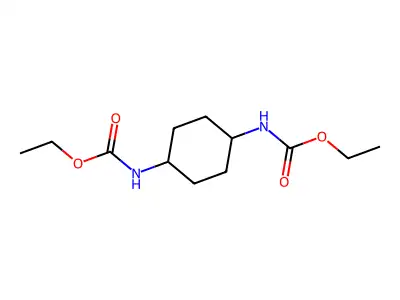 Diethyl cyclohexane-1,4-diylbiscarbamate structure