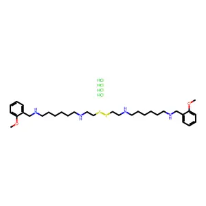 Bis(2-methoxybenzylaminohex-6-ylaminoethyl)disulphane structure