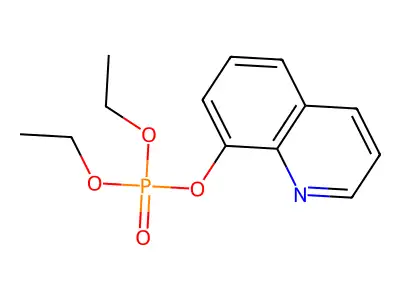 Phosphoric acid, diethyl 8-quinolinyl ester structure