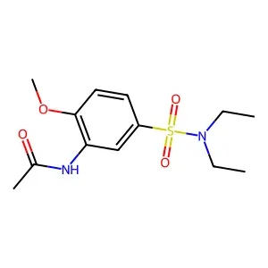 Acetamide, N-(5-((diethylamino)sulfonyl)-2-methoxyphenyl)- structure