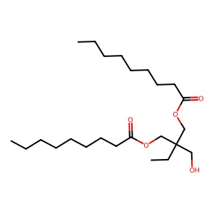 Nonanoic acid, 1,1'-(2-ethyl-2-(hydroxymethyl)-1,3-propanediyl) ester structure