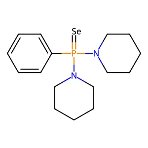 1,1'-(phenylphosphoroselenoyl)dipiperidine structure