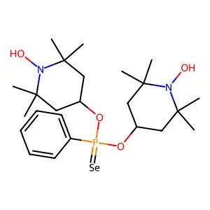 O,O-Bis(1-hydroxy-2,2,6,6-tetramethylpiperidin-4-yl) phenylphosphonoselenoate structure