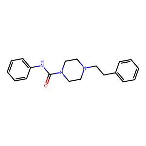 N-phenyl-4-(2-phenylethyl)piperazine-1-carboxamide structure