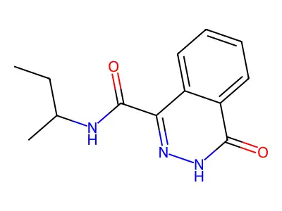 3,4-Dihydro-N-(1-methylpropyl)-4-oxo-1-phthalazinecarboxamide structure