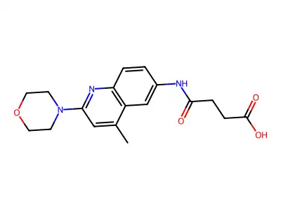 4-[(4-Methyl-2-morpholin-4-ylquinolin-6-yl)amino]-4-oxobutanoic acid structure