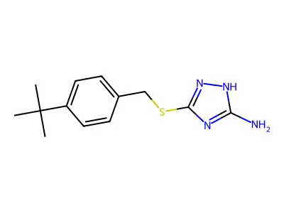 5-{[(4-Tert-butylphenyl)methyl]sulfanyl}-4H-1,2,4-triazol-3-amine structure
