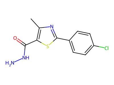 2-(4-Chlorophenyl)-4-methyl-1,3-thiazole-5-carbohydrazide structure