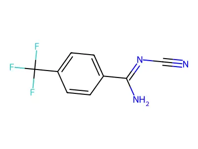 N-Cyano-4-(trifluoromethyl)benzamidine structure