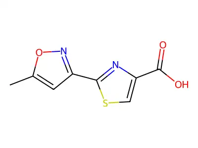 2-(5-Methyl-1,2-oxazol-3-yl)-1,3-thiazole-4-carboxylic acid structure