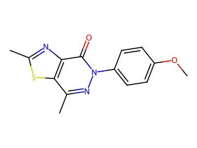 5-(4-Methoxyphenyl)-2,7-dimethylthiazolo(4,5-d)pyridazin-4(5H)-one structure
