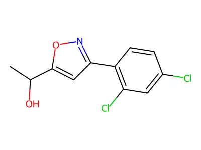 1-[3-(2,4-Dichlorophenyl)-1,2-oxazol-5-yl]ethanol structure