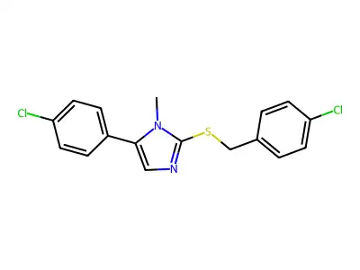 5-(4-Chlorophenyl)-2-[(4-chlorophenyl)methylsulfanyl]-1-methylimidazole structure