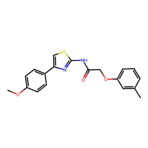 N-[4-(4-methoxyphenyl)-1,3-thiazol-2-yl]-2-(3-methylphenoxy)acetamide structure