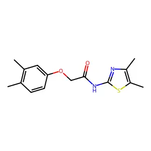2-(3,4-dimethylphenoxy)-N-(4,5-dimethyl-1,3-thiazol-2-yl)acetamide structure