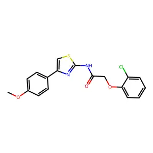 2-(2-chlorophenoxy)-N-[4-(4-methoxyphenyl)-1,3-thiazol-2-yl]acetamide structure