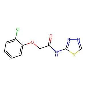 2-(2-chlorophenoxy)-N-(1,3,4-thiadiazol-2-yl)acetamide structure