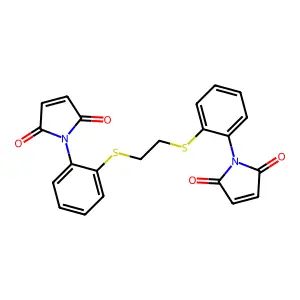 1,2-亚乙基双[(2-马来酰亚胺基苯基)硫醚] structure