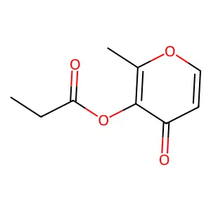 2-methyl-3-(1-oxopropoxy)-4H-pyran-4-one structure